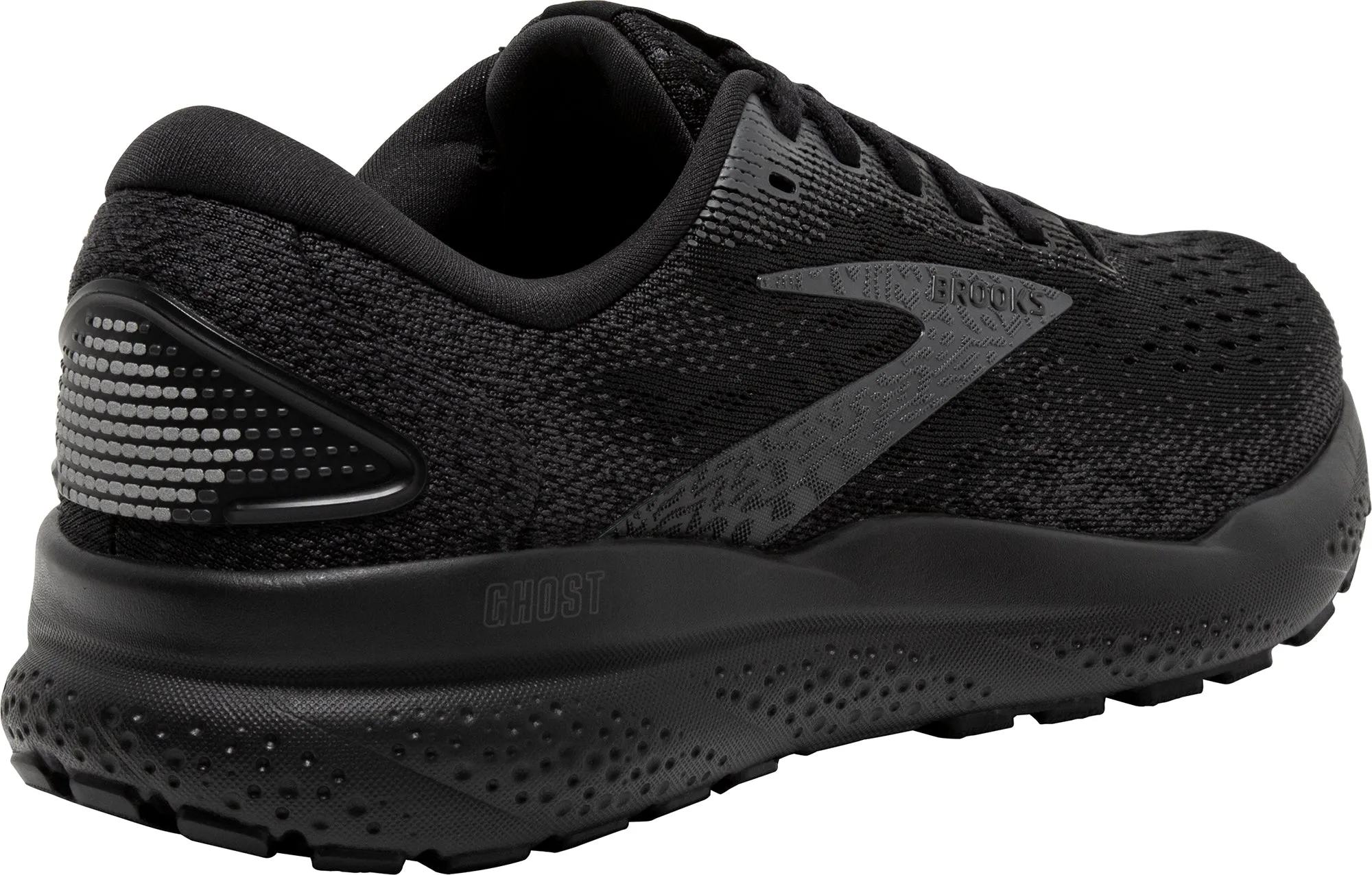 Brooks Ghost 16 Mens Running Shoes - Black Synthetic Upper