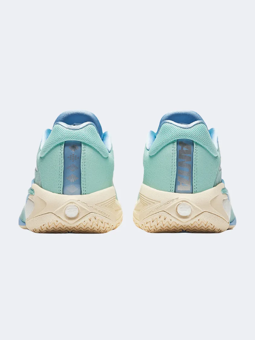 Thermo Regulating Durable Build Anta Shock The Game Furious 1 Men Basketball Shoes Green/Blue