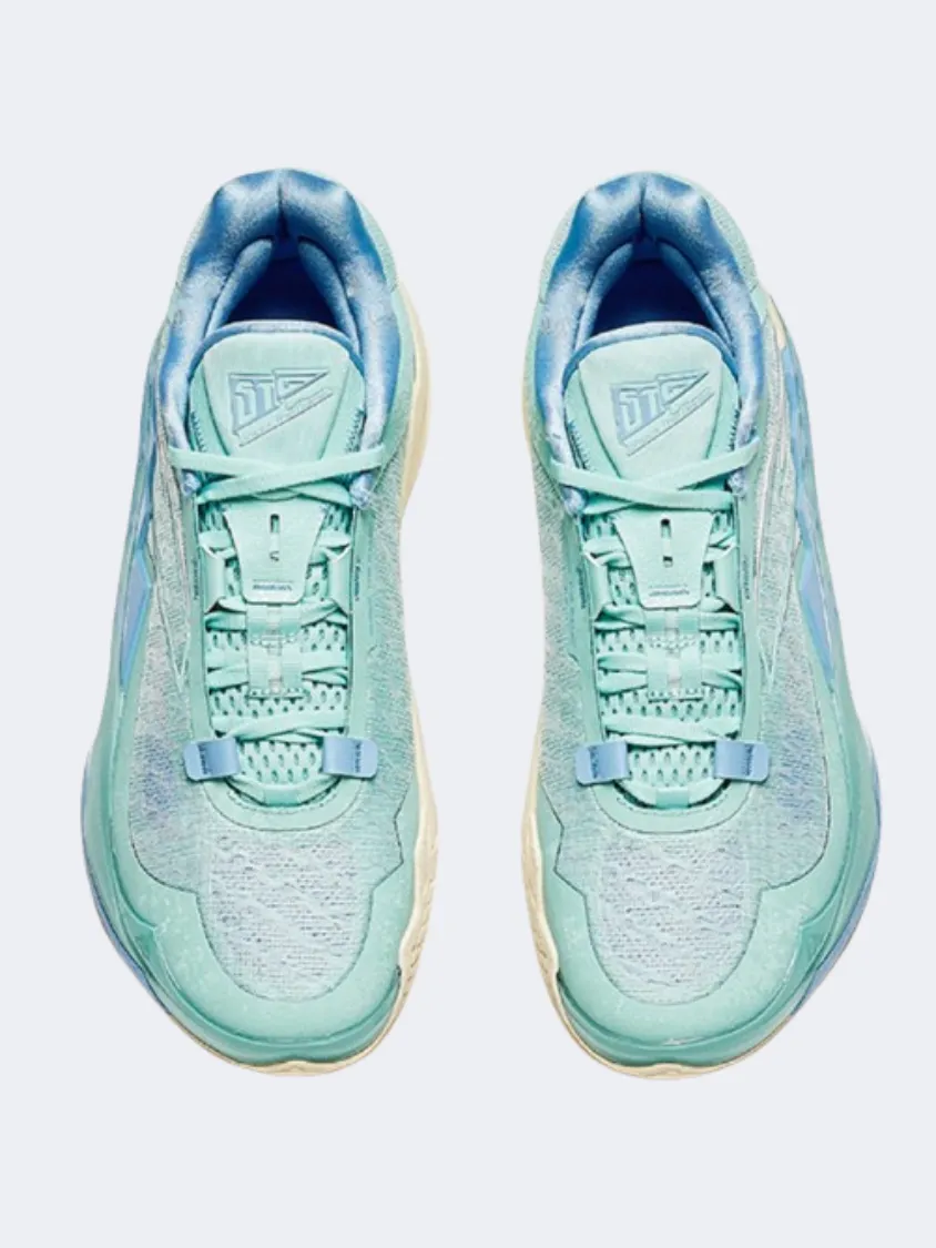 Anta Shock The Game Furious 1 Men Basketball Shoes Green/Blue Traction pattern Stability control