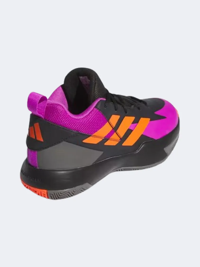 Adidas Cross Em Up Select Gs-Boys Basketball Shoes Black/Purple/Orange Orthotic Friendly Insole Comfortable Sling