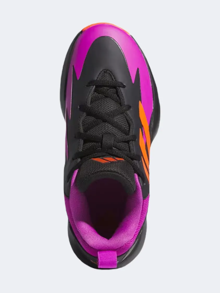 Anti Torsion Plate Springy Ride Geometry Adidas Cross Em Up Select Gs-Boys Basketball Shoes Black/Purple/Orange