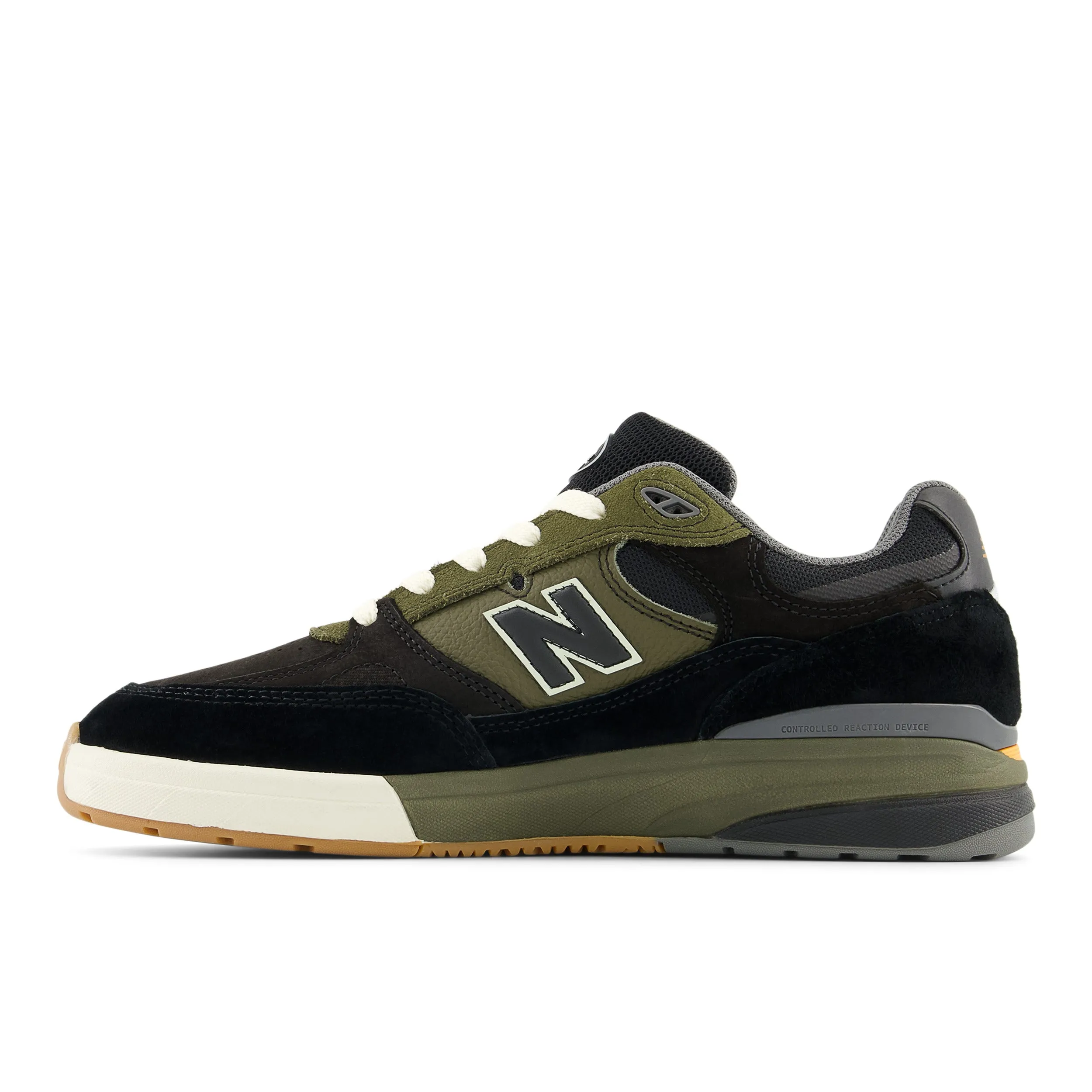 New Balance Numeric 933 Andrew Reynolds Skateboard Shoes - Black / Dark Olivine Weather Proof Anti Bacterial