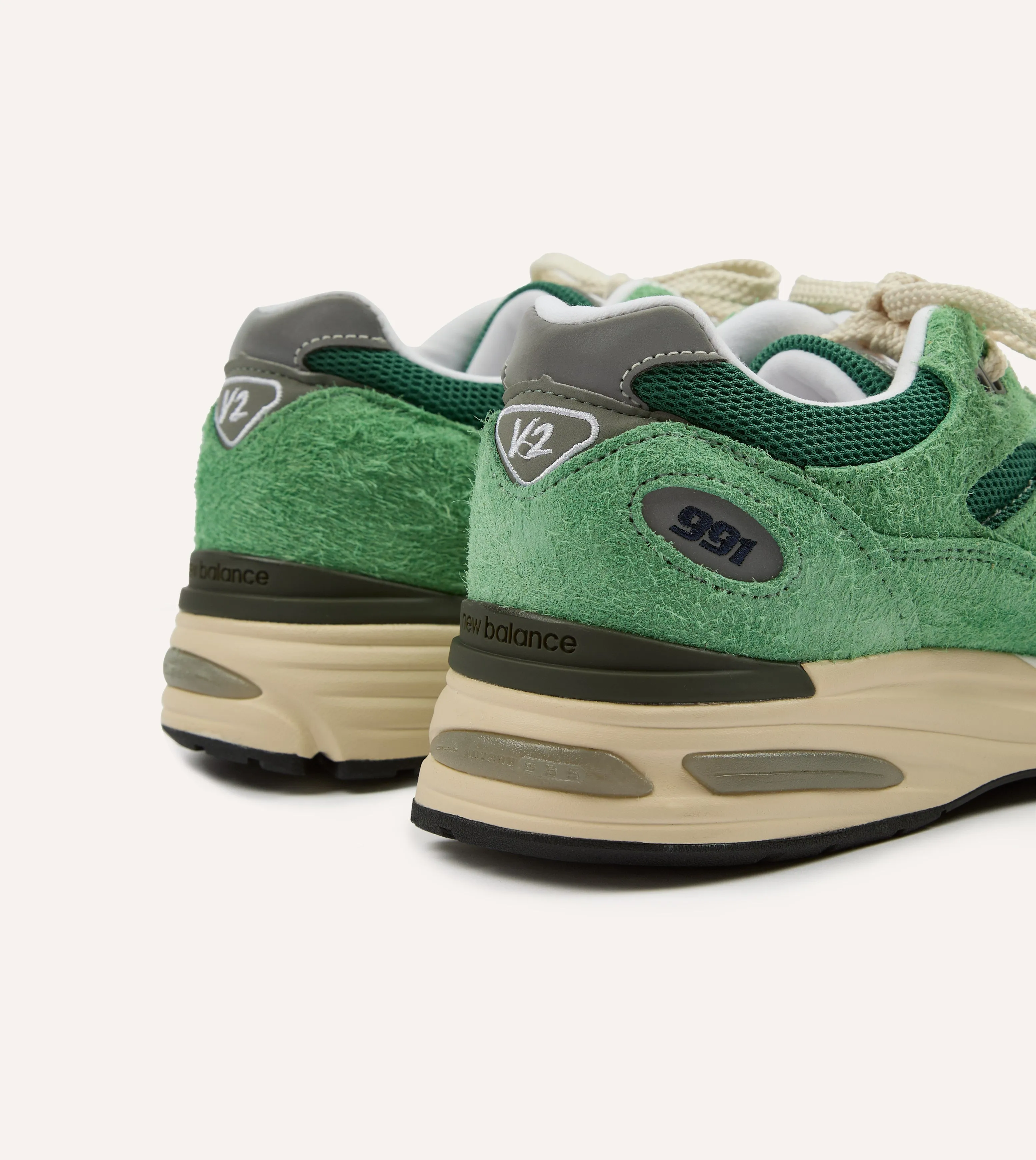 Elastic laces Hill Walk New Balance Green 'Grounded Pastels' Made in UK 991v2 Trainers