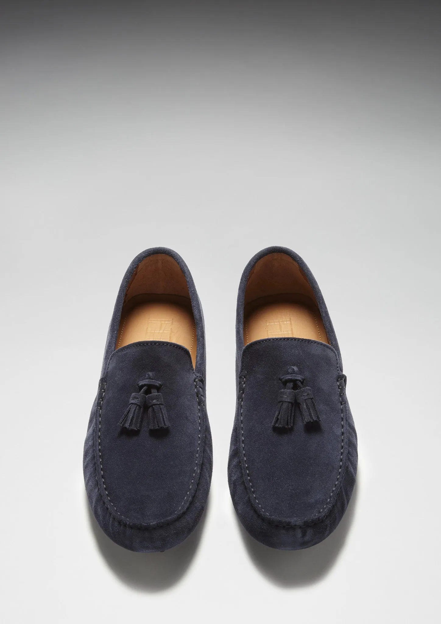 Tasselled Driving Loafers, navy blue suede Street Guard