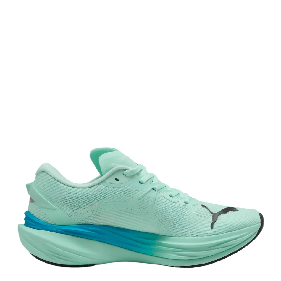 PUMA Men's Deviate NITRO 3 Running Shoes in Mint Melt/Speed Blue AW25 shock - absorbing - midsole - feature shoes