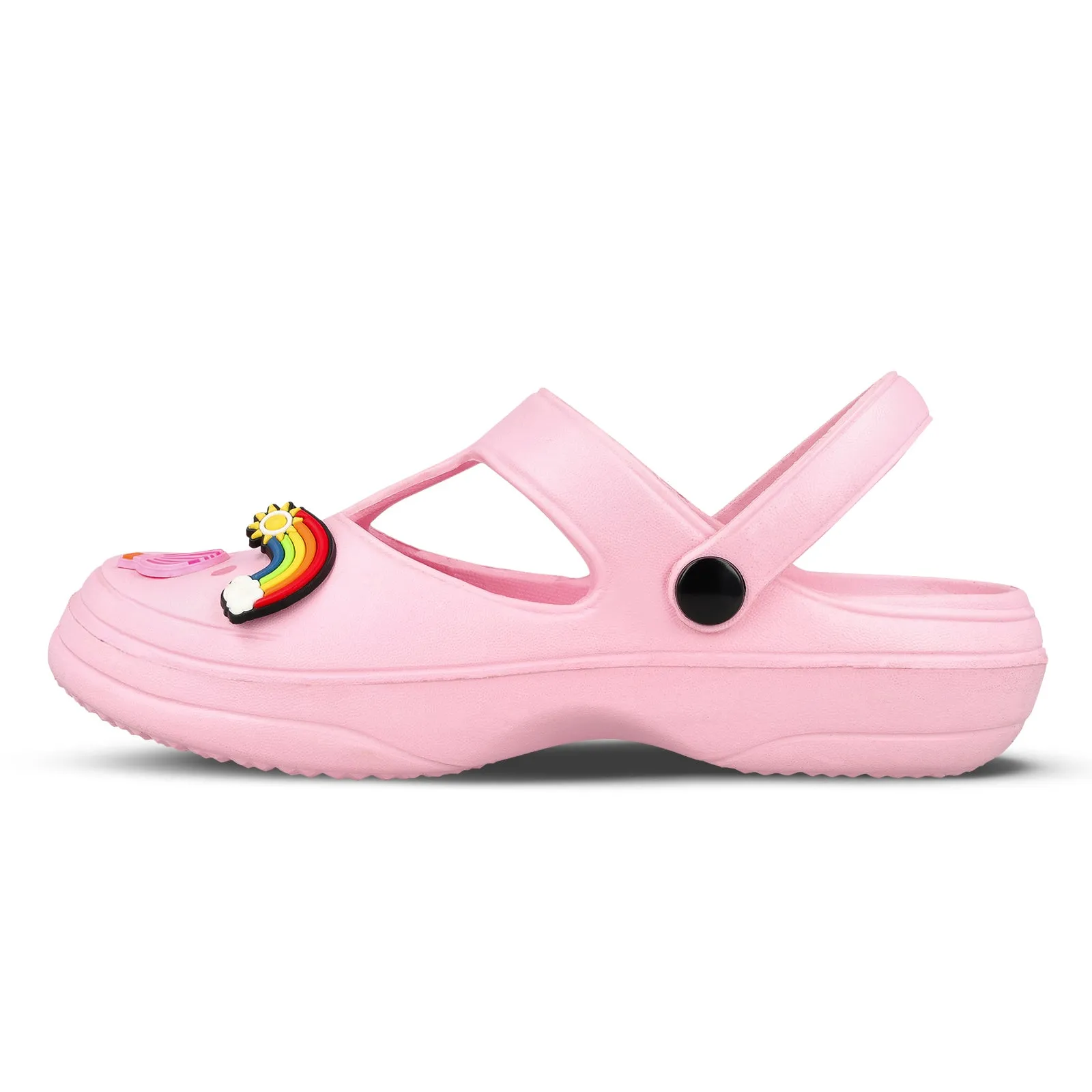 Walkaroo Womens Clogs  - WC8912 Baby Pink Step Out velcro