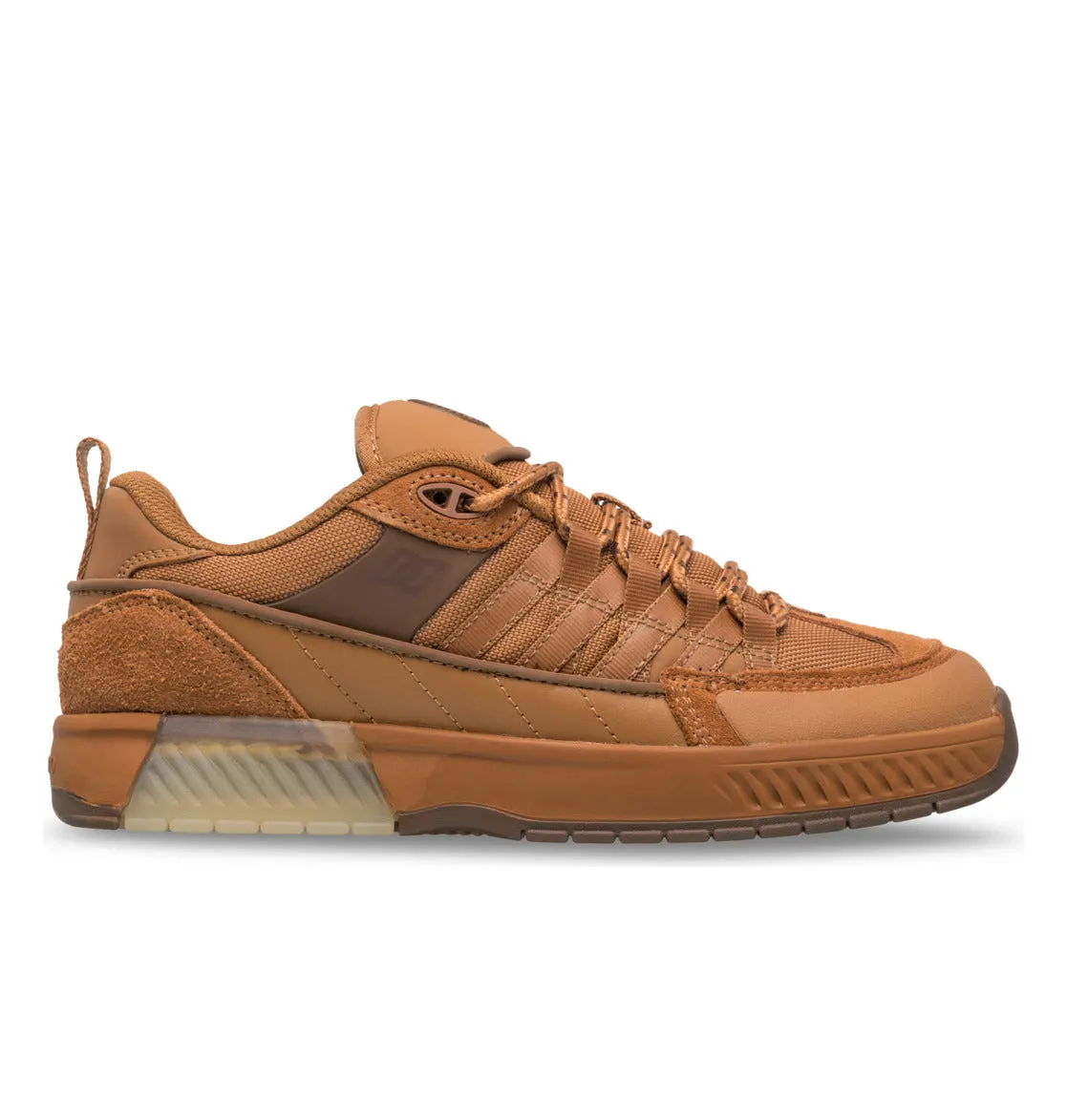 Shock Flex Zip Up DC Skateboarding Lucien Skate Shoes - Brown / Tan