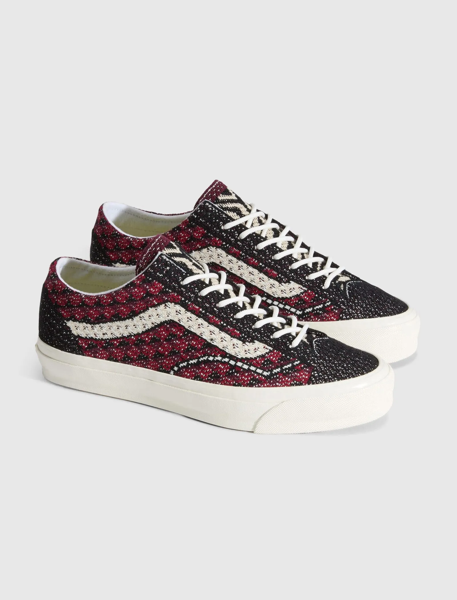 Stretch Fabric Weekend Trip OLD SKOOL 36 EK "GEO CHECK BORDEAUX"