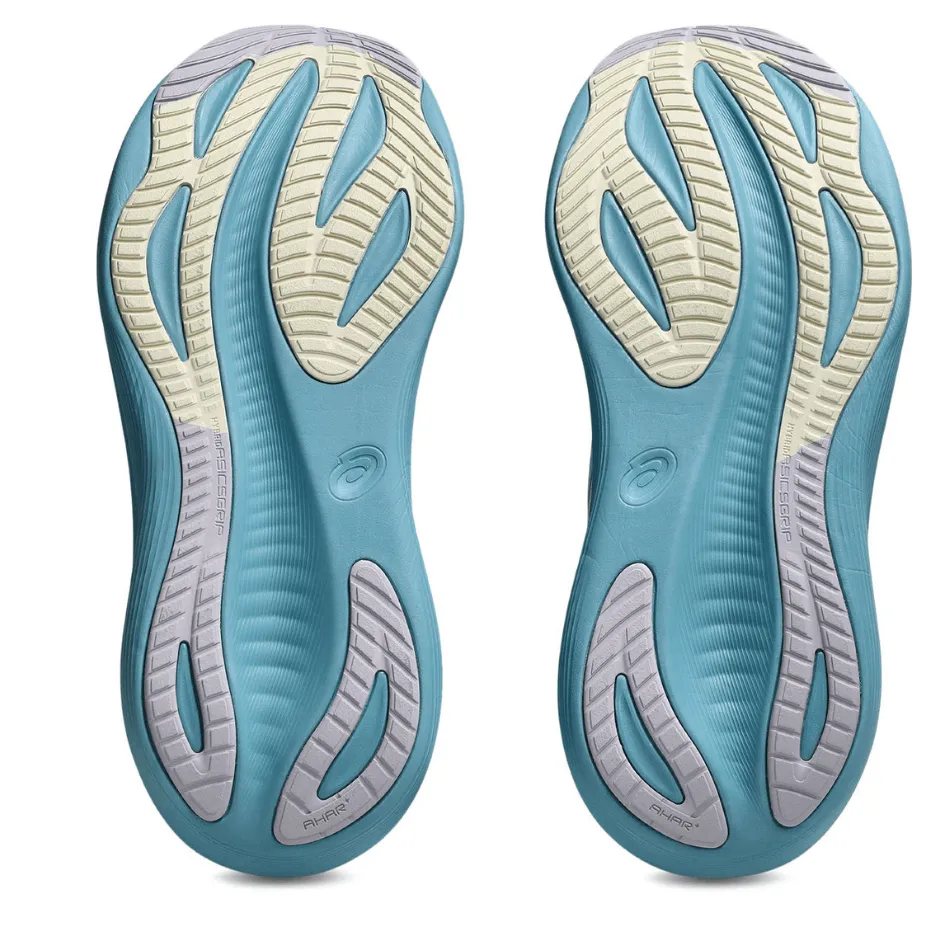 running shoes for treadmill users ASICS Women's GEL-NIMBUS 27 Running Shoes in Still Water/Cream AW25