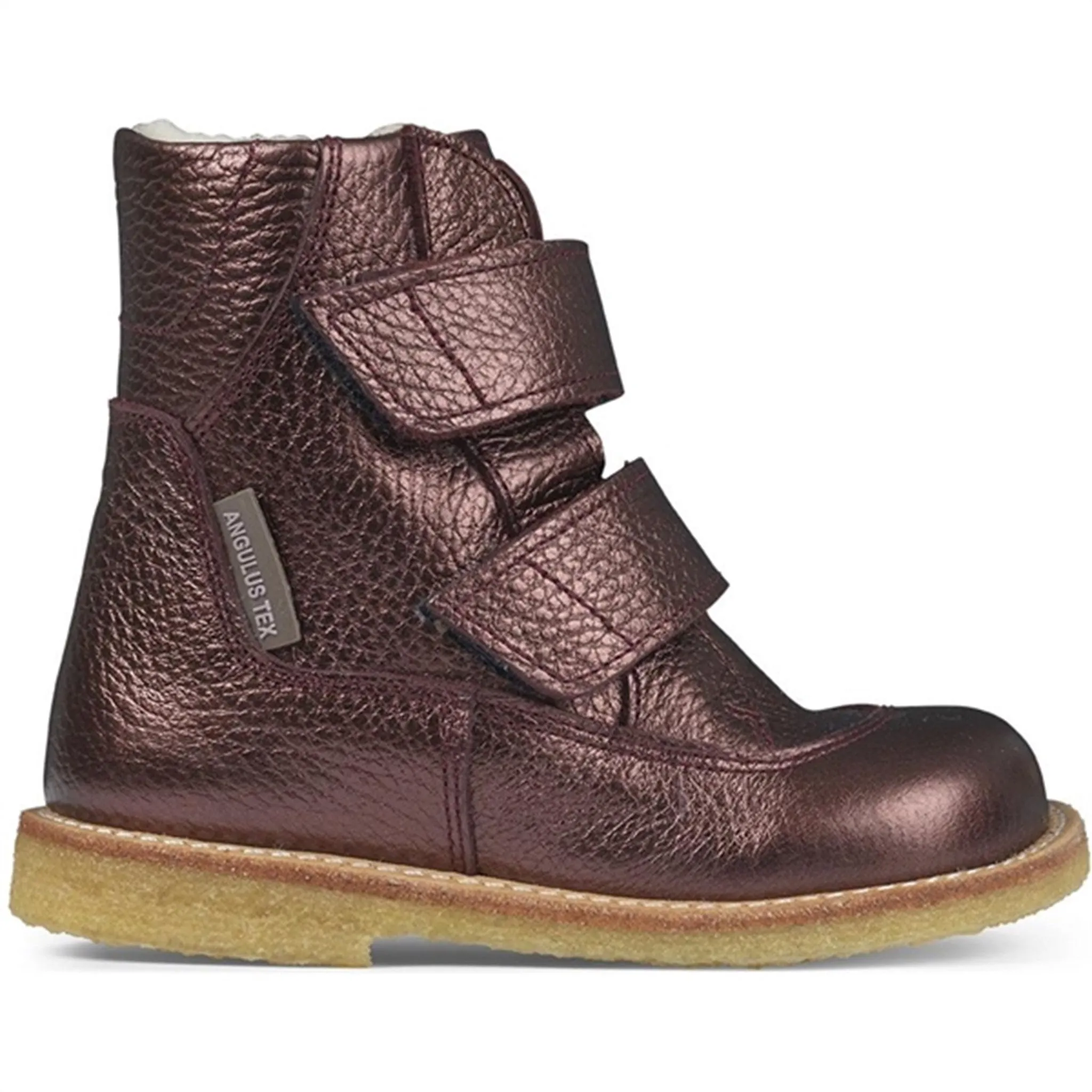 insulated boots Fashion Winter Angulus Tex-Boots With Velcro Bordeaux Shine