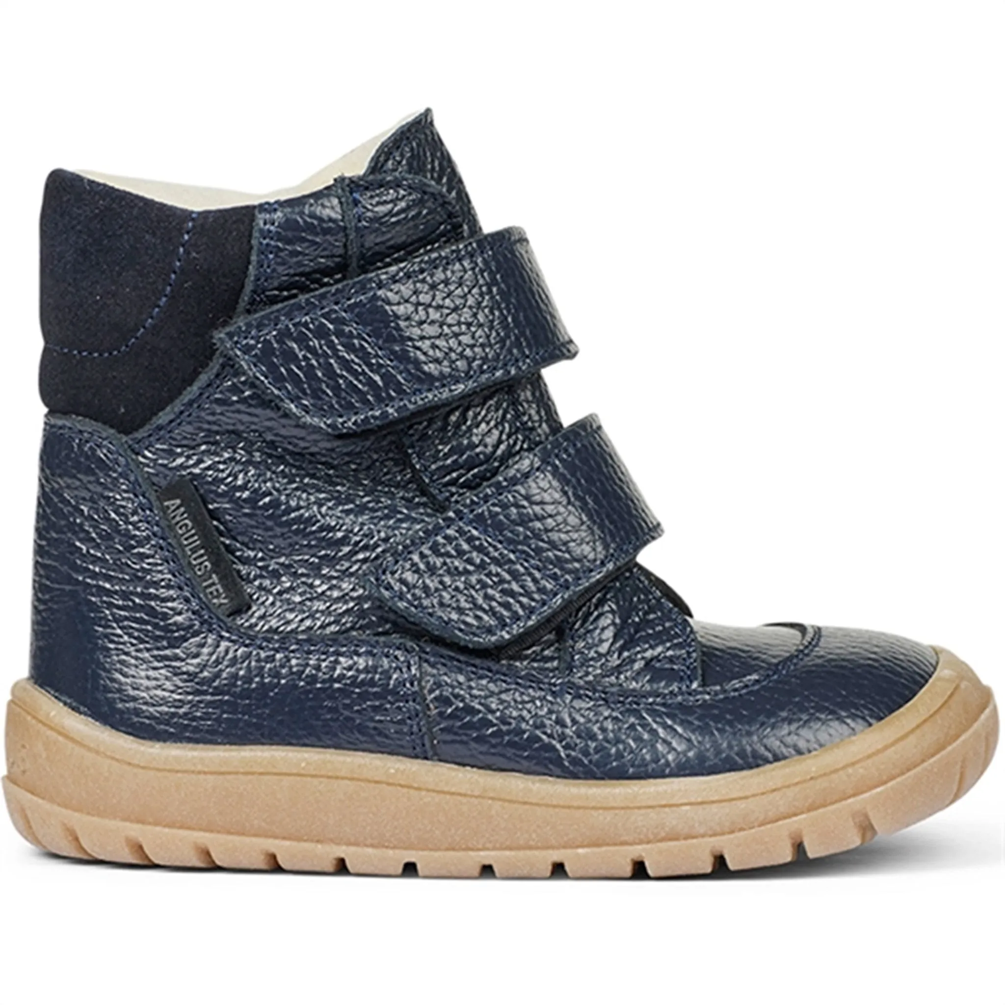 Cold Weather Performance Snow Hiking Trek Angulus Tex-Boots With Velcro Navy/Navy