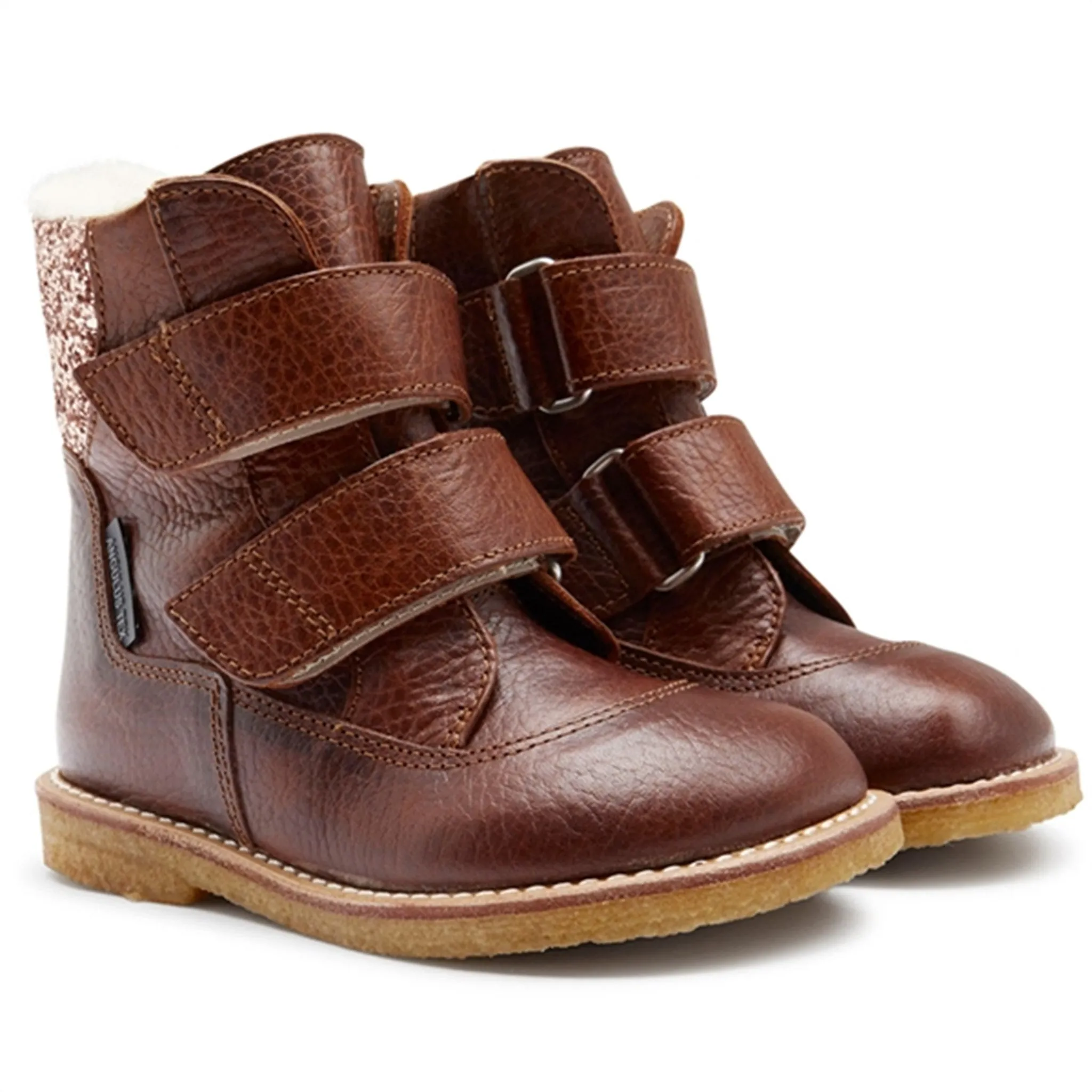 Angulus Tex-Boots With Velcro Cognac/Maple Snow Comfort