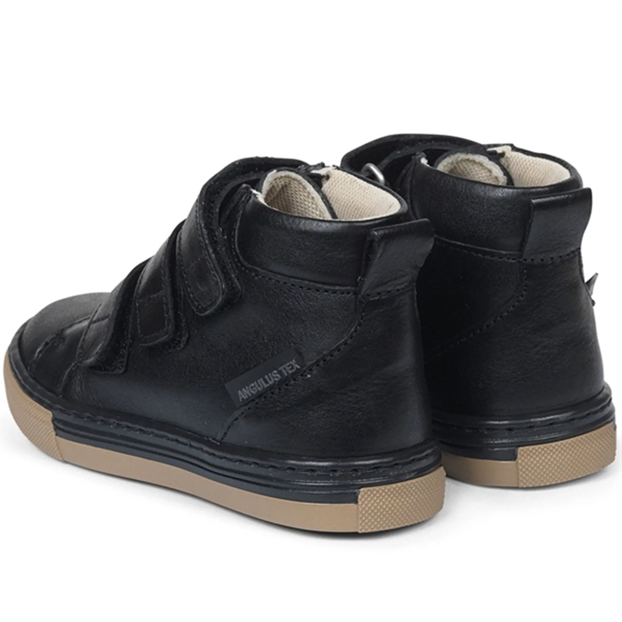 Angulus Tex Boots w Velcro Black Street Style Sturdy