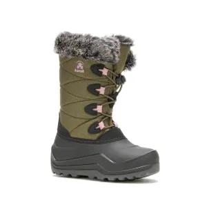 Kamik Dark Olive Snowangel Youth Boot Heavy Snowfall