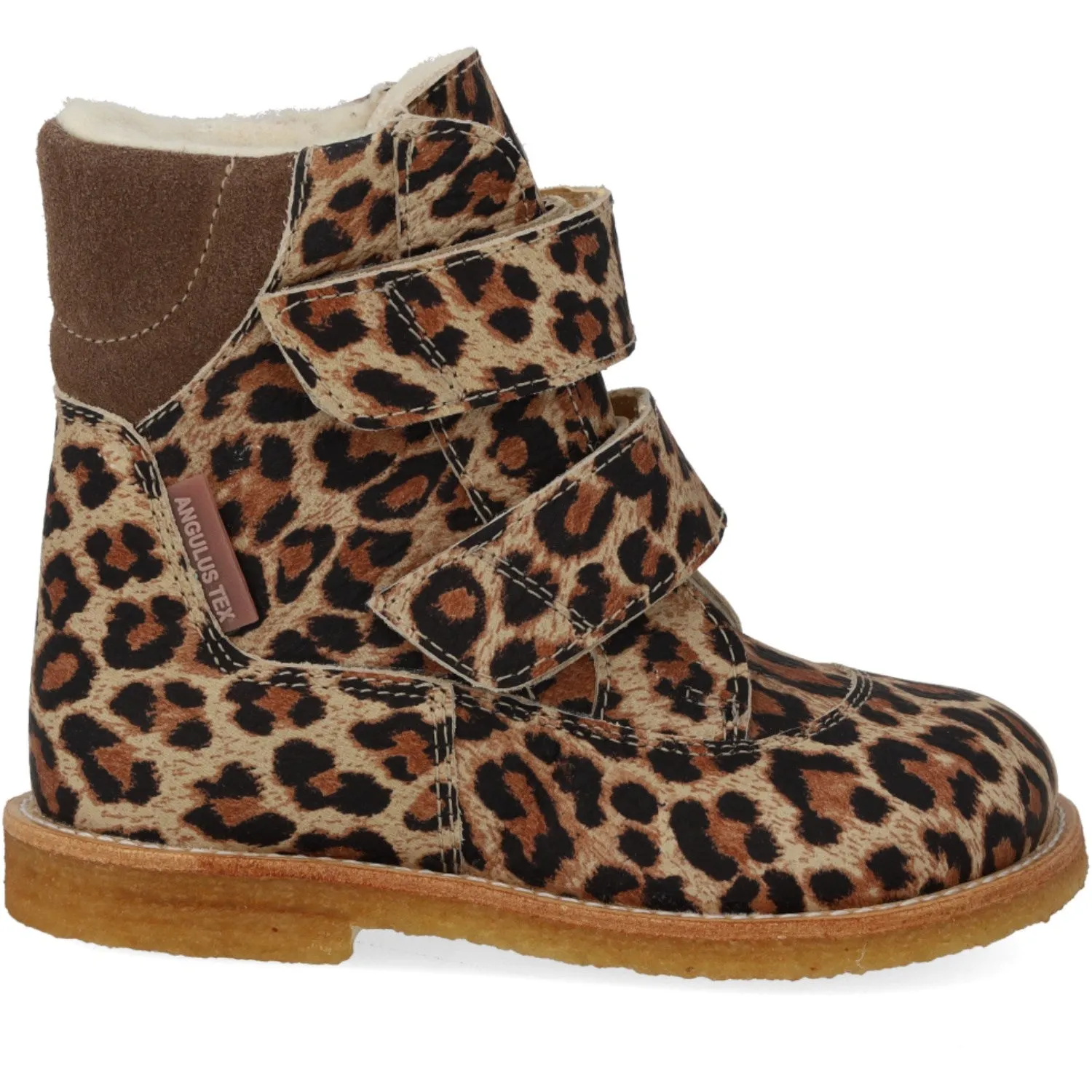 Arctic Journey Boots Angulus Beige Leo/Taupe TEX Boot with Velcro Closure