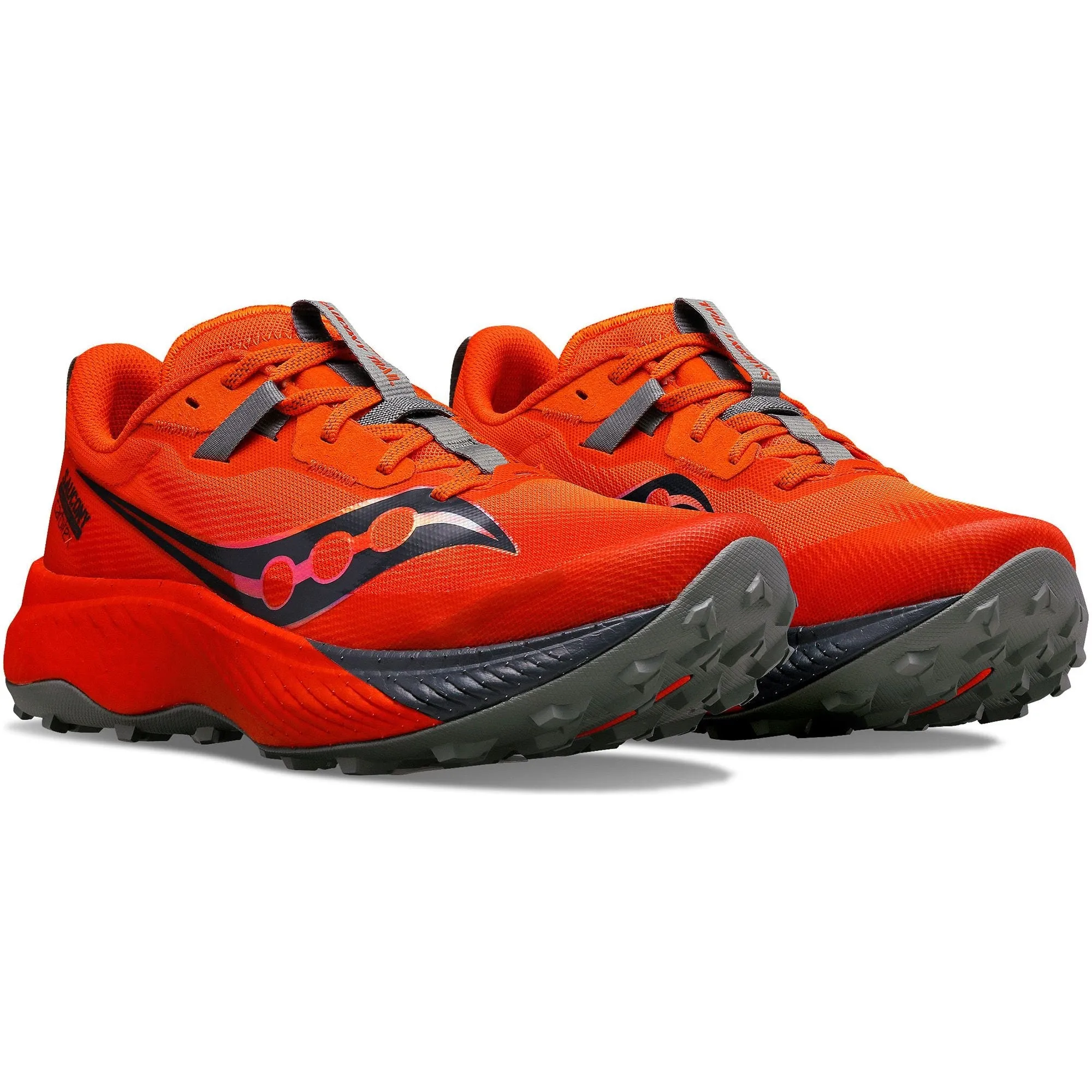 Saucony Endorphin Edge Mens Trail Running Shoes - Red Stretch Fabric Weekend Trip