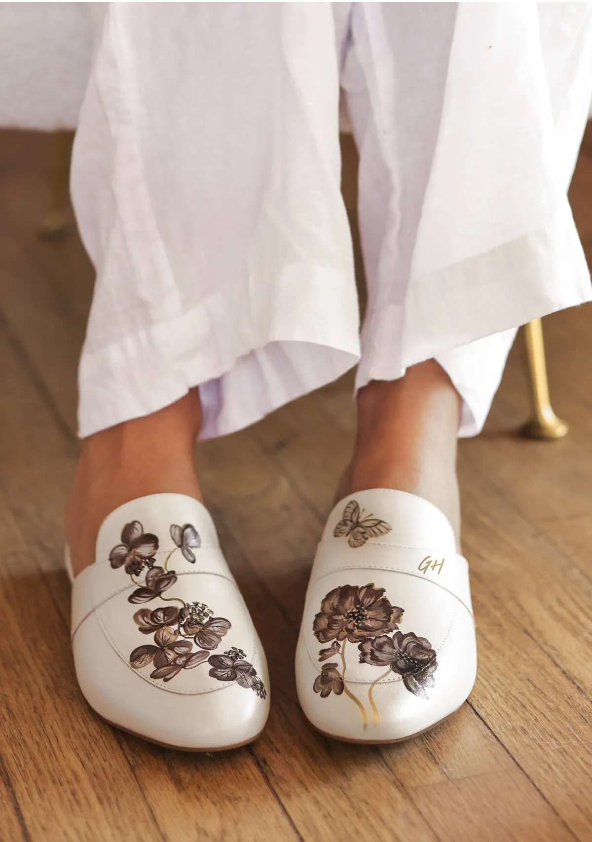 Coffee Flowers White Mule Reusable HighTop