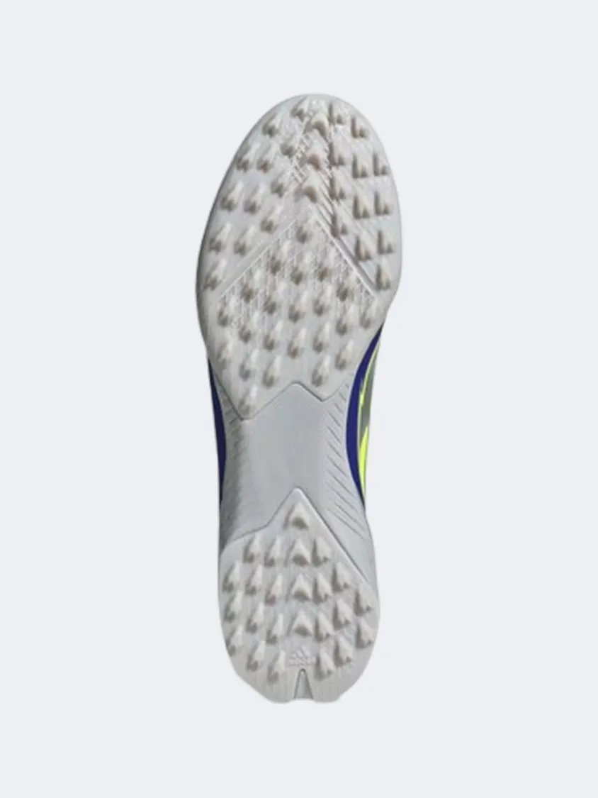 Adidas F50 League Tf Messi Men Football Shoes Silver/Yellow/Blue Quick Adjust
