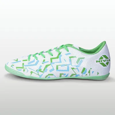 Competitive Play Kicking Support Nivia Encounter 10 Futsal Football Shoes for Men (White)