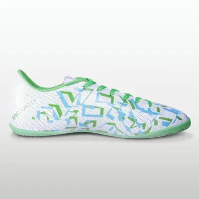 Ball Drive Nivia Encounter 10 Futsal Football Shoes for Men (White)