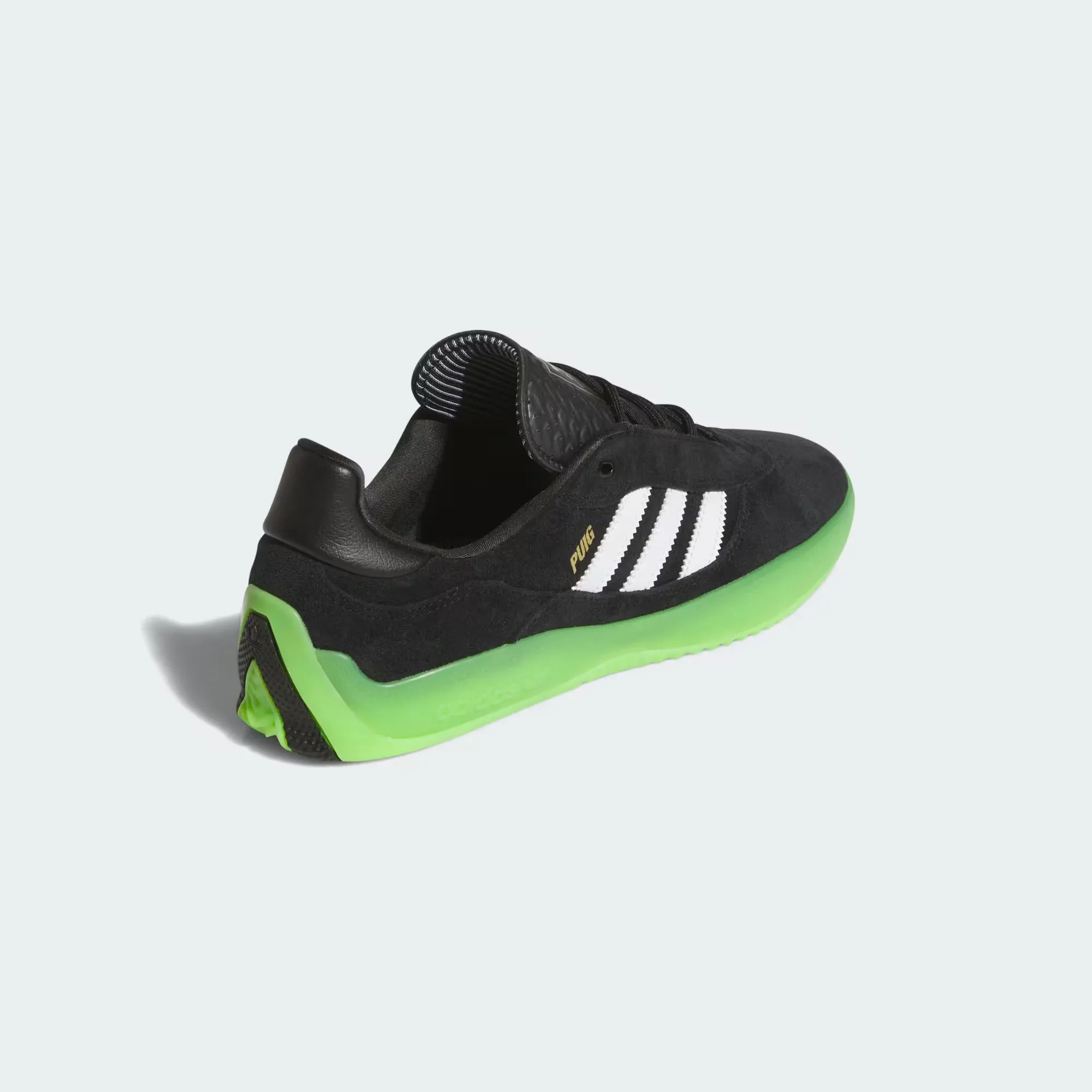 adidas Skateboarding Lucas Puig Skate Shoes - Core Black / Cloud White / Semi Solar Green Comfort Cushioned Soft Sole