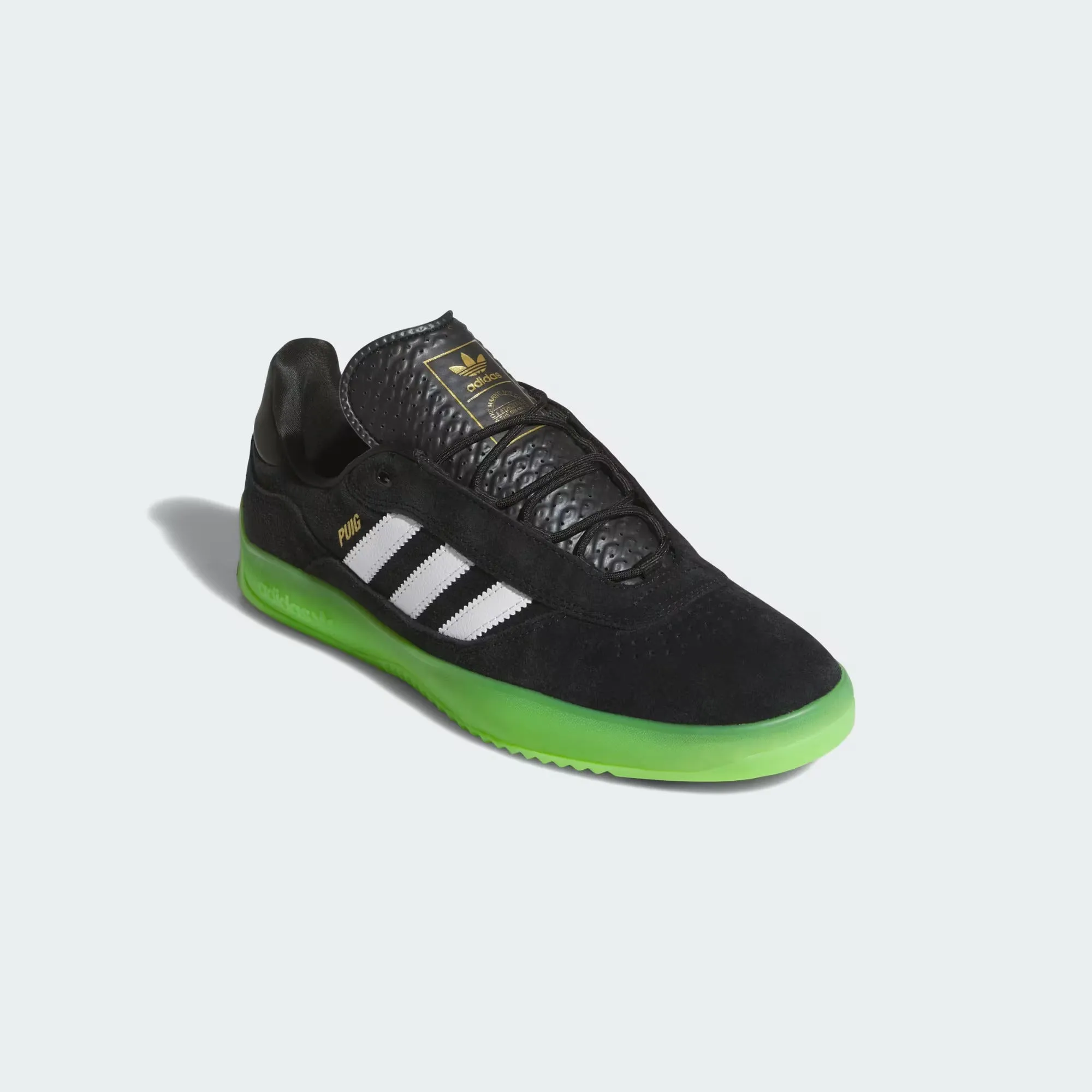 adidas Skateboarding Lucas Puig Skate Shoes - Core Black / Cloud White / Semi Solar Green High Durability