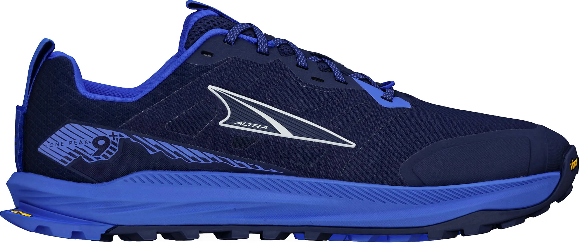 Altra Lone Peak 9  Mens Trail Running Shoes - Blue Mesh Upper Seamless Fit Outdoor Explorers