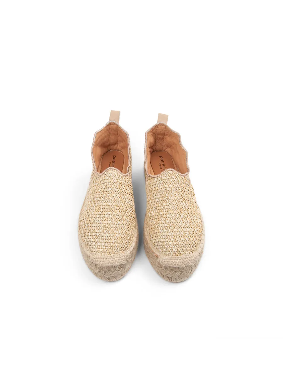 No Tie Style Pure Fit Abigail Scalloped Raffia Slip On Espadrille