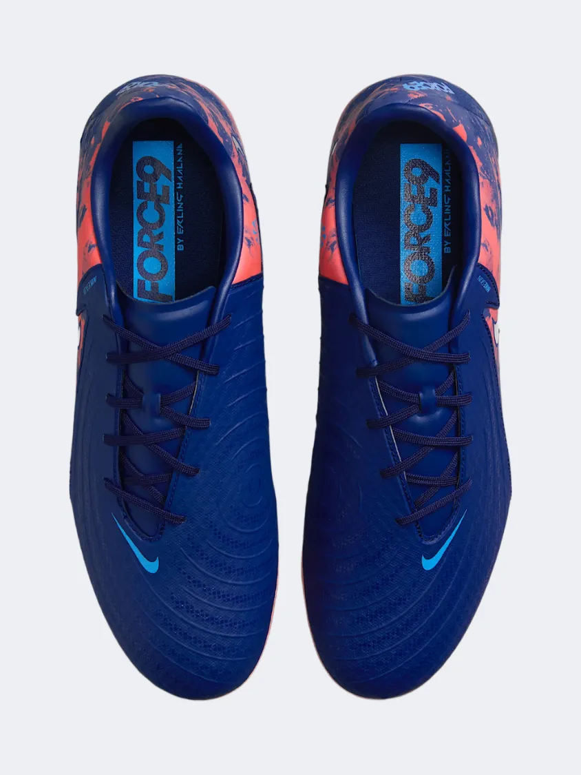 Curve Control Nike Phantom GX 2 Academy FG/MG Erling Haaland Men Football Shoes Blue Void/Chrome