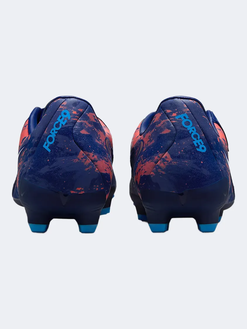 Nike Phantom GX 2 Academy FG/MG Erling Haaland Men Football Shoes Blue Void/Chrome Impact Resistance
