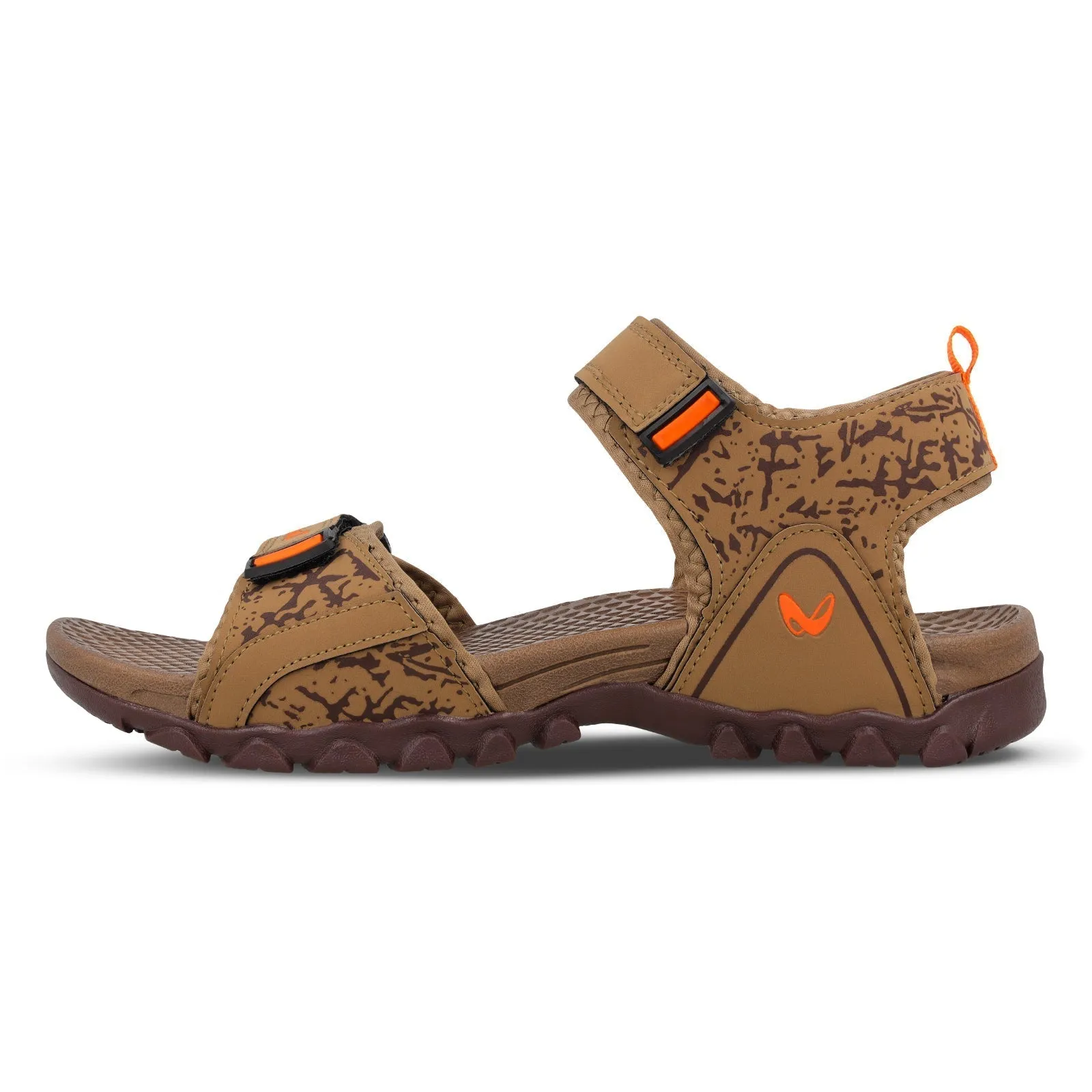 Comfortable Travel Low Weight Walkaroo Men Sandals  - WC4418 Camel