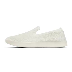 Midsole Shockproof Slip On Men's Wool Lounger Fluff - Natural White (Cream Sole)