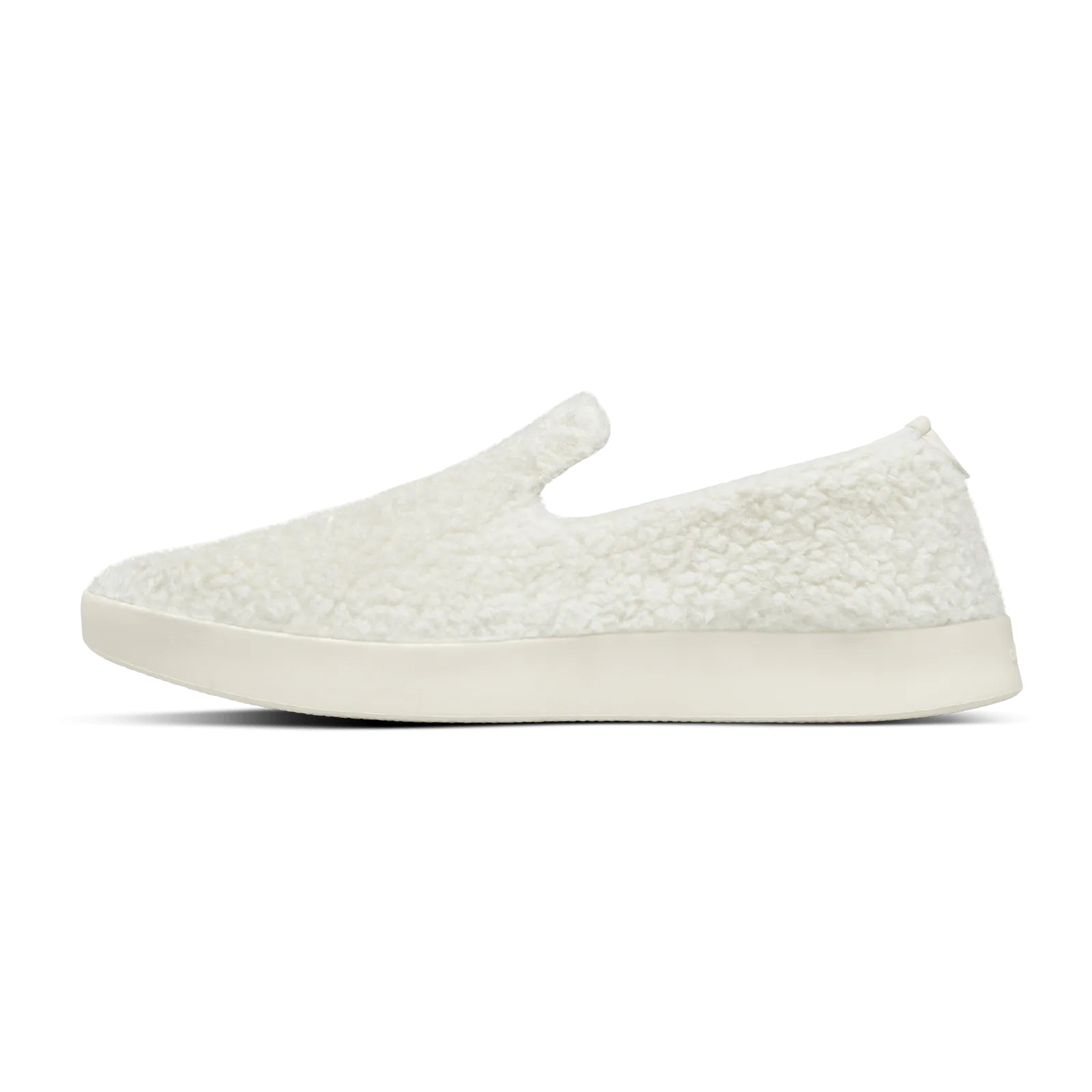 Midsole Shockproof Slip On Men's Wool Lounger Fluff - Natural White (Cream Sole)