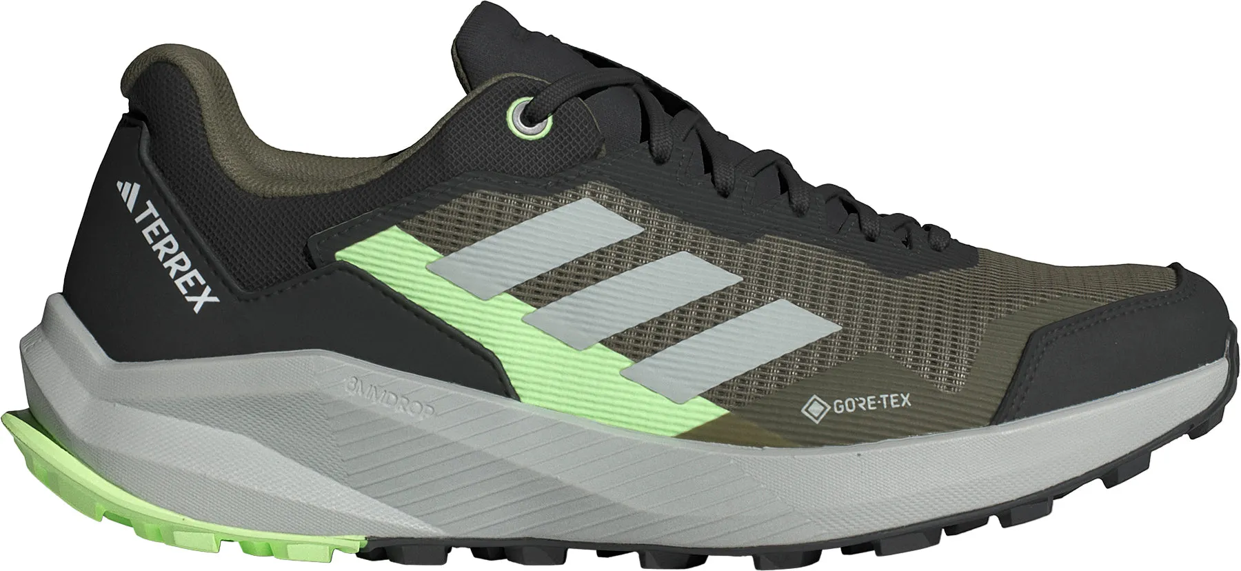 Modern Edge Matte Base adidas Terrex Trail Rider GORE-TEX Mens Trail Running Shoes - Green