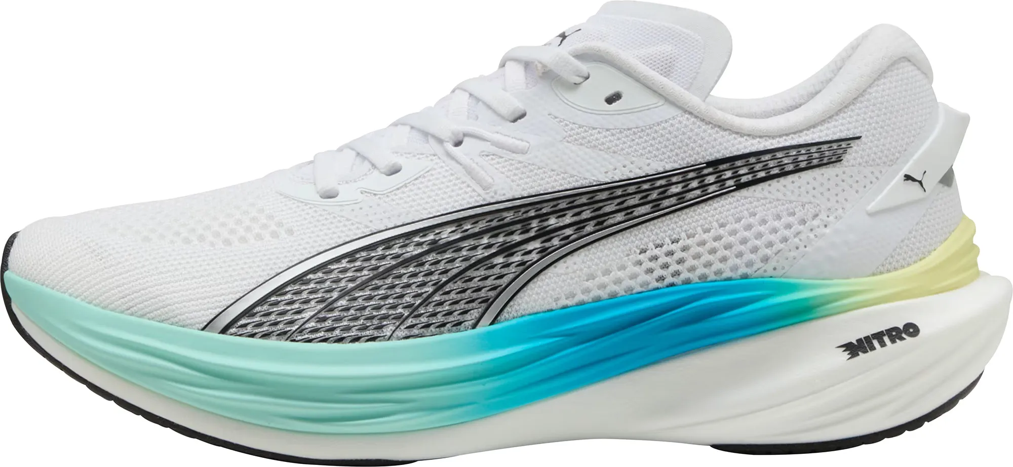 World Step Puma Deviate Nitro 3 Mens Running Shoes - White