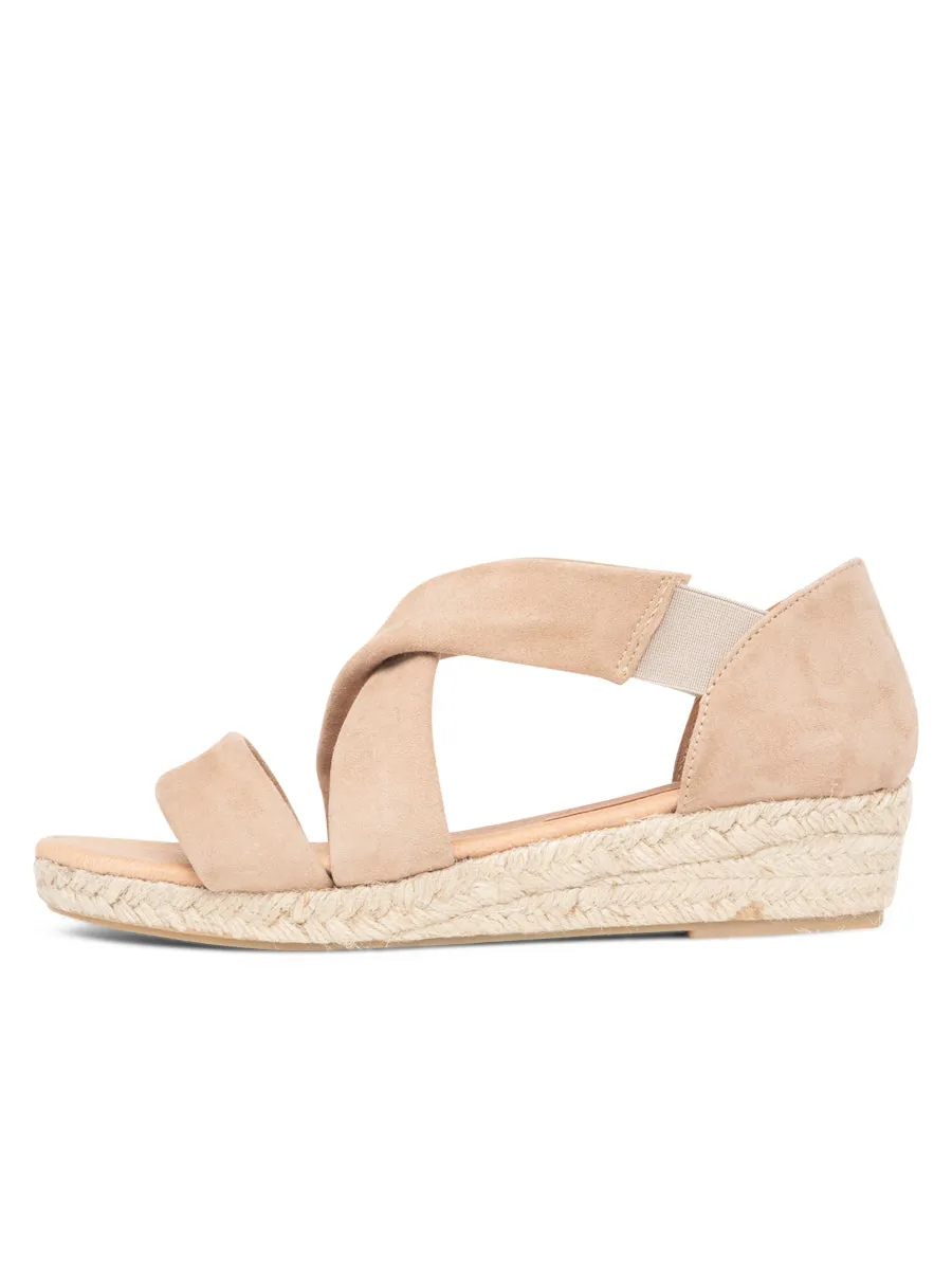Travel Pair Lift Step Eliza Criss-Cross Elastic Espadrille Sandal