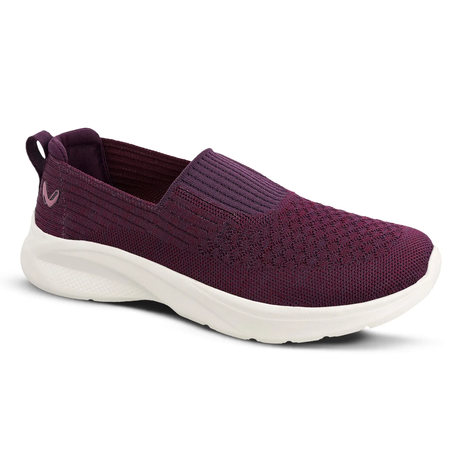 Foot Comfort Step Relaxed Footwear Women's Slip-on Walking Shoe - WS3266 Purple