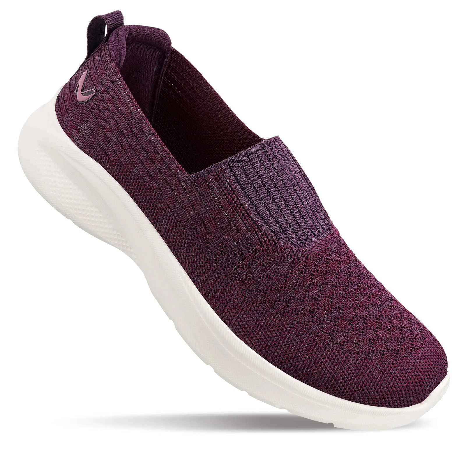 Women's Slip-on Walking Shoe - WS3266 Purple Waterproof Slip On Foot Comfort Walk