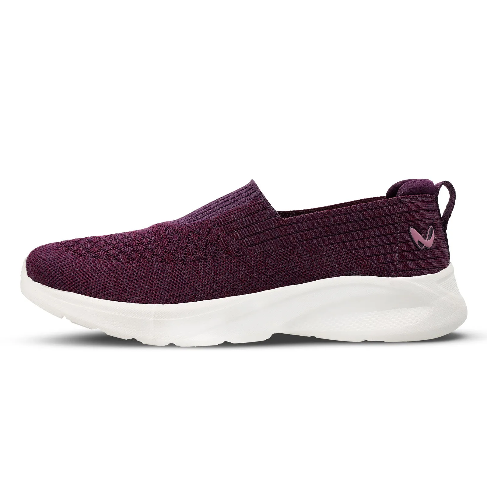 Women's Slip-on Walking Shoe - WS3266 Purple Breathable Slip On Easy Comfort