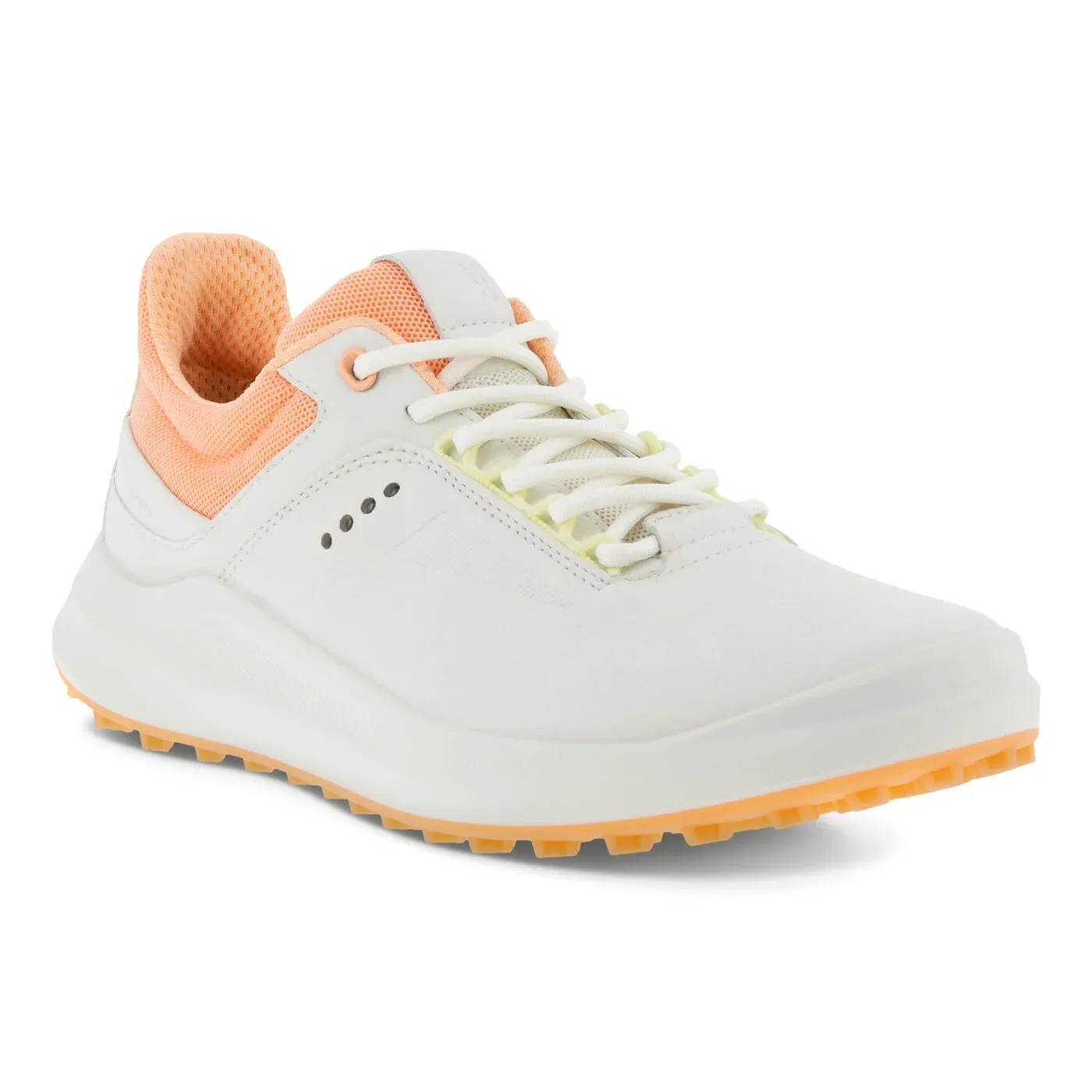 Ecco Womens Golf Core Shoes - PEACH NECTAR Lace   Up Closure Endurance Step