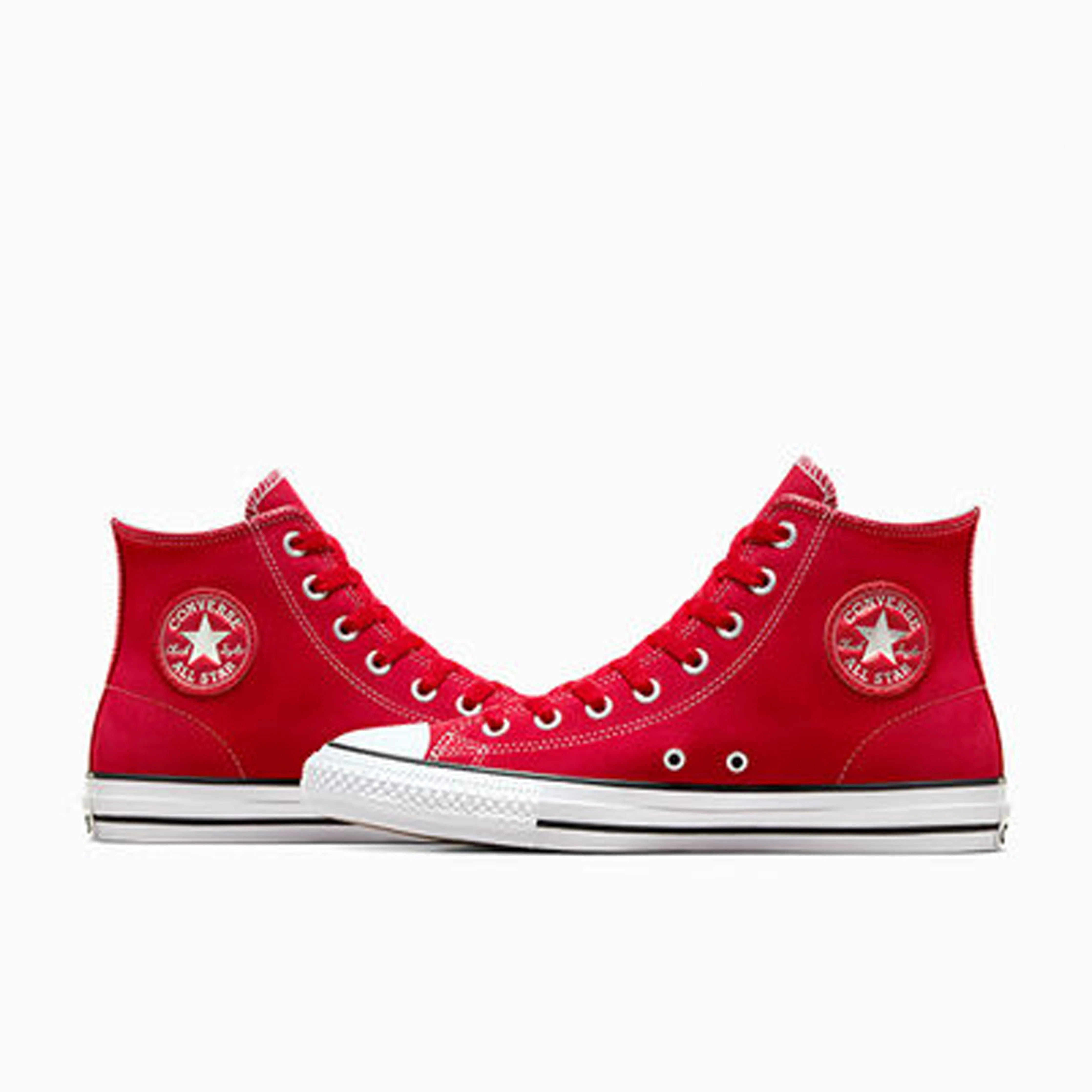 High impact Soft Touch Converse CONS Chuck Taylor All Stars Pro Hi Skate Shoes - Red / White
