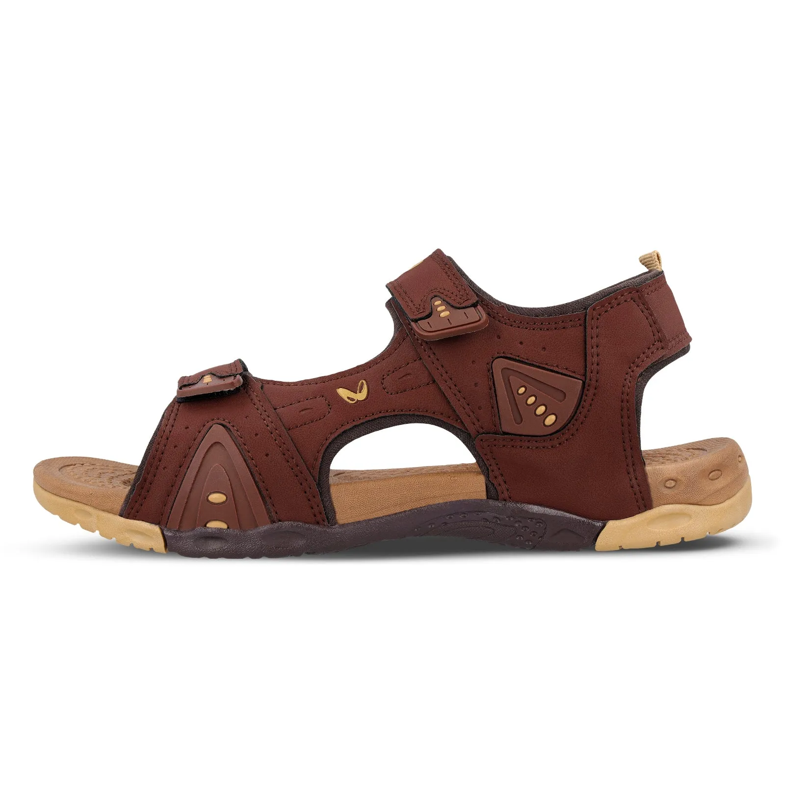 Tropical Leaf Walkaroo Men Sandals  - WC4381 Tan