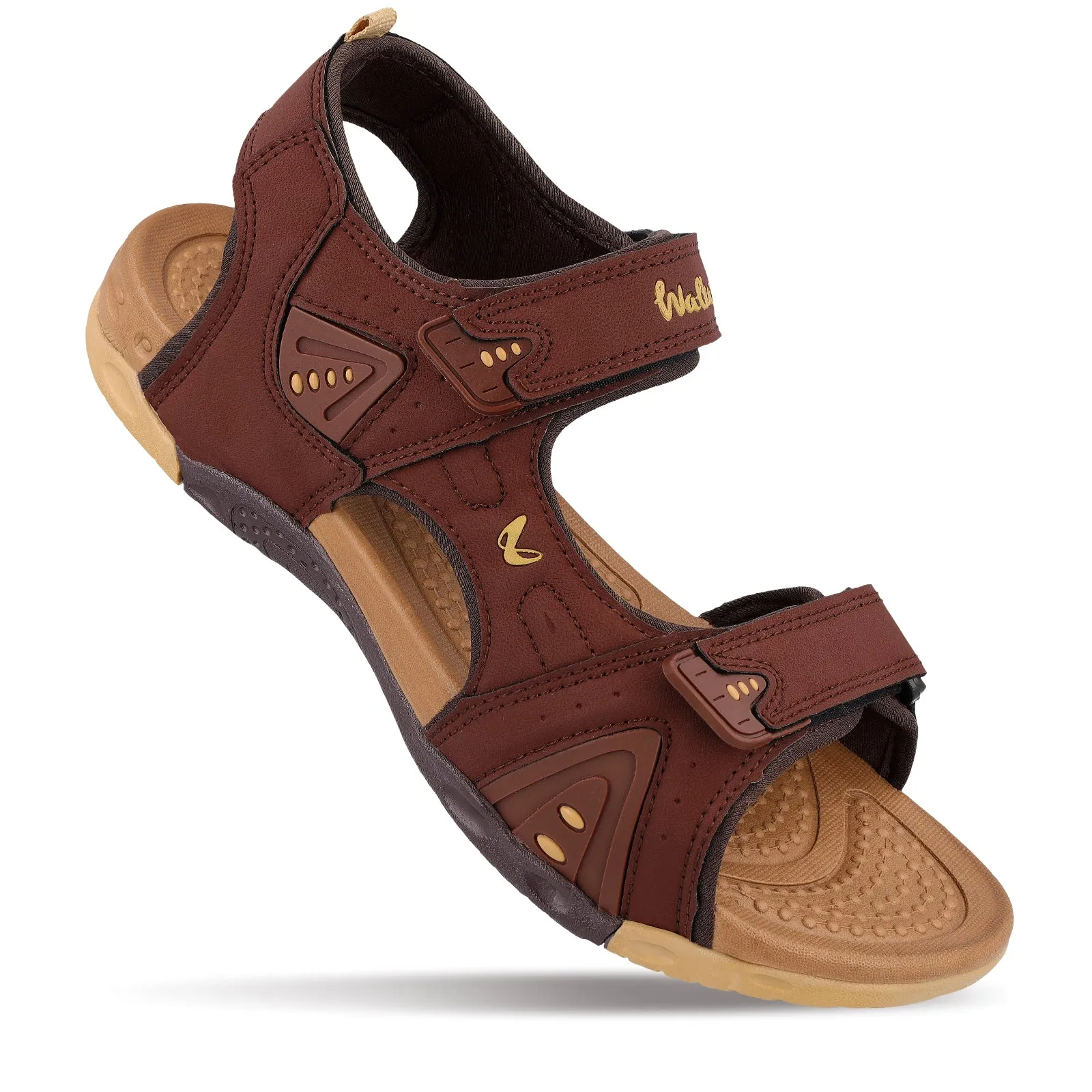 Toe Space skin friendly Walkaroo Men Sandals  - WC4381 Tan