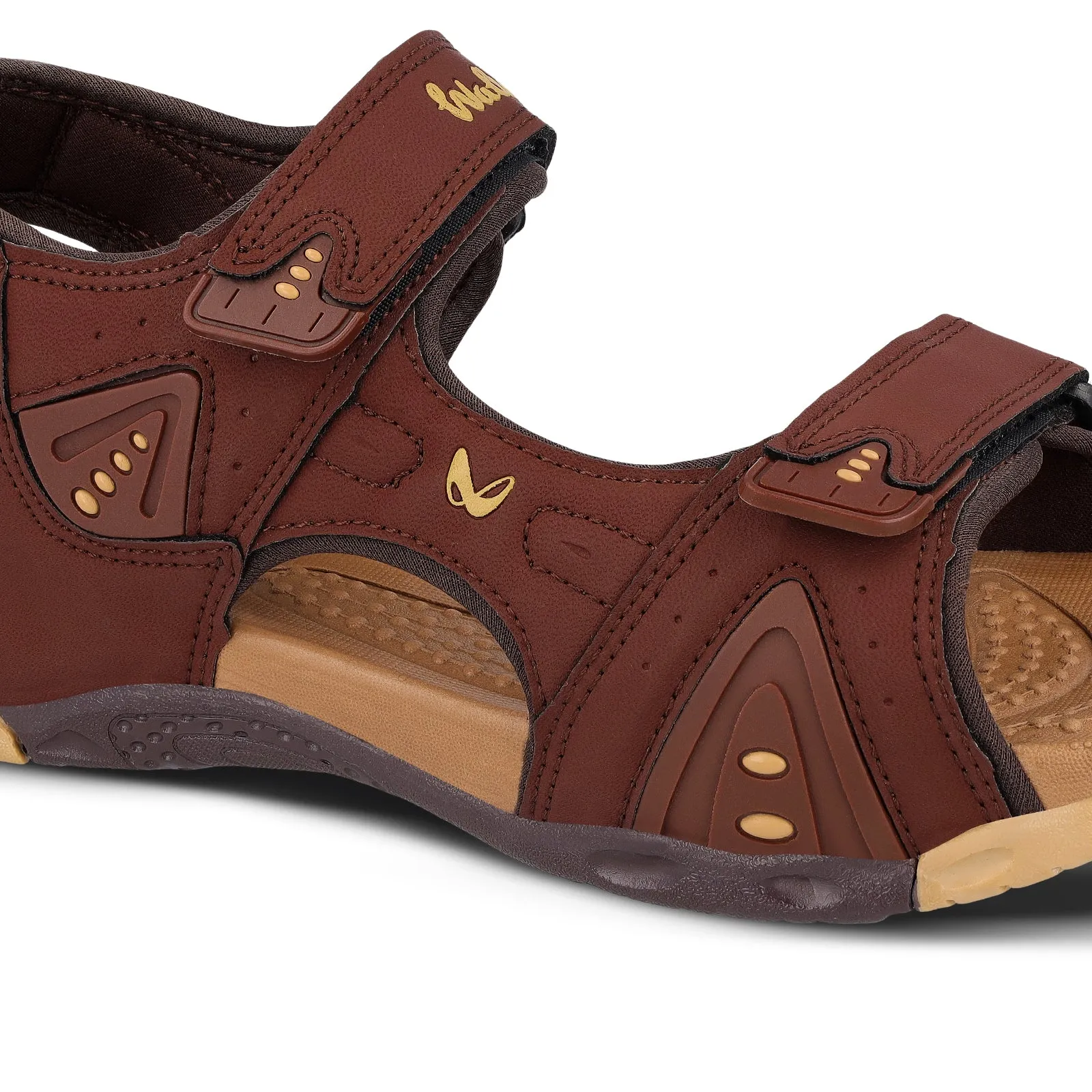 Walkaroo Men Sandals  - WC4381 Tan Comfort Path Leisure Life