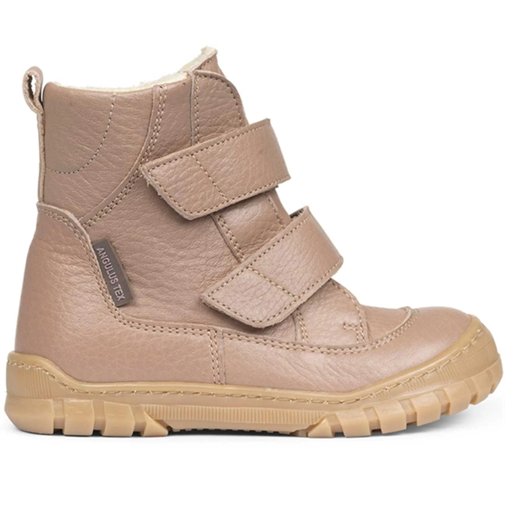 Family Snow Hike Boots Angulus TEX Boots w. Velcro Dusty Makeup 2115-101-2550