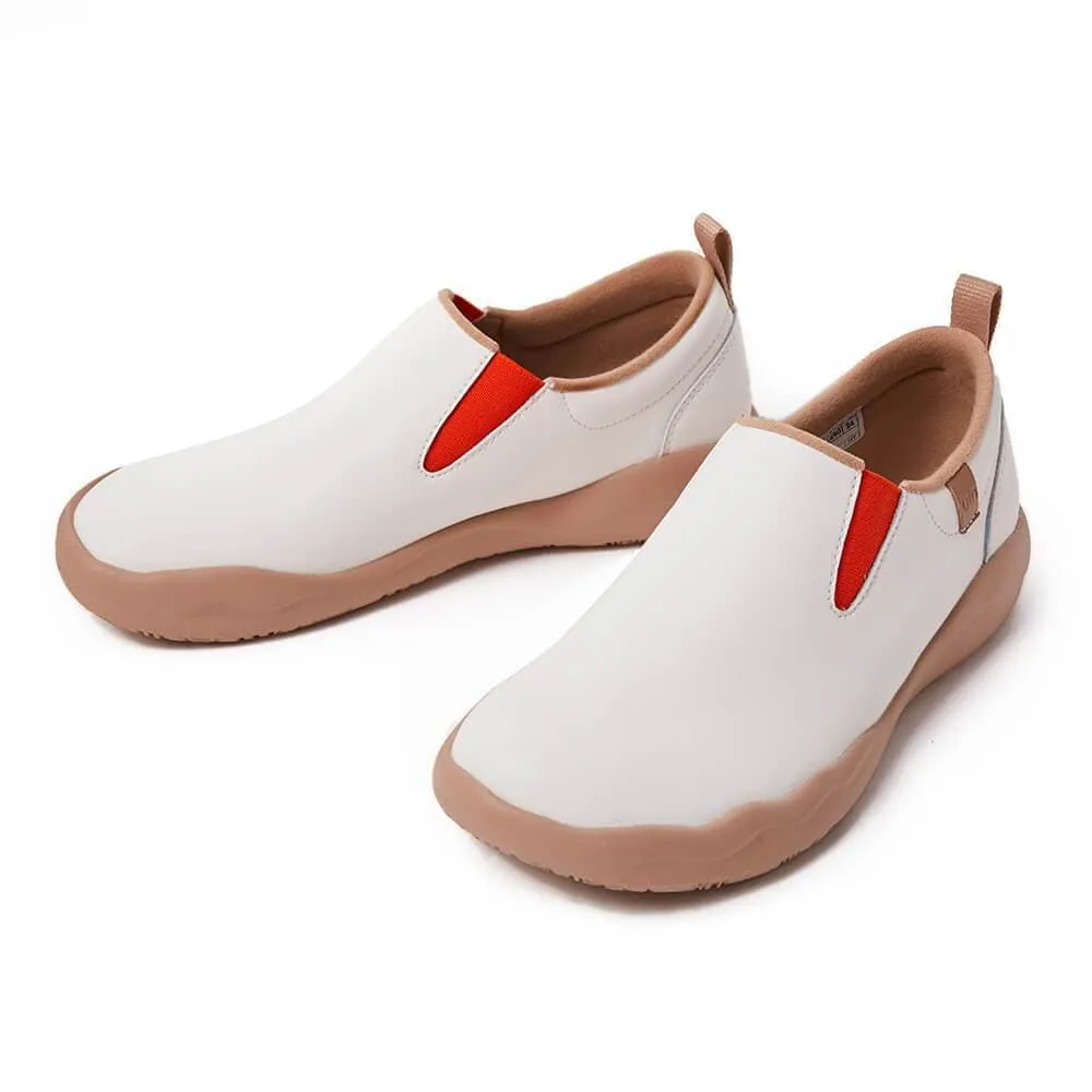 Cuenca White Split Leather Men Flex Move Walk Proud