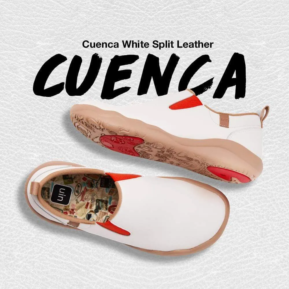 Path Steady Cuenca White Split Leather Men