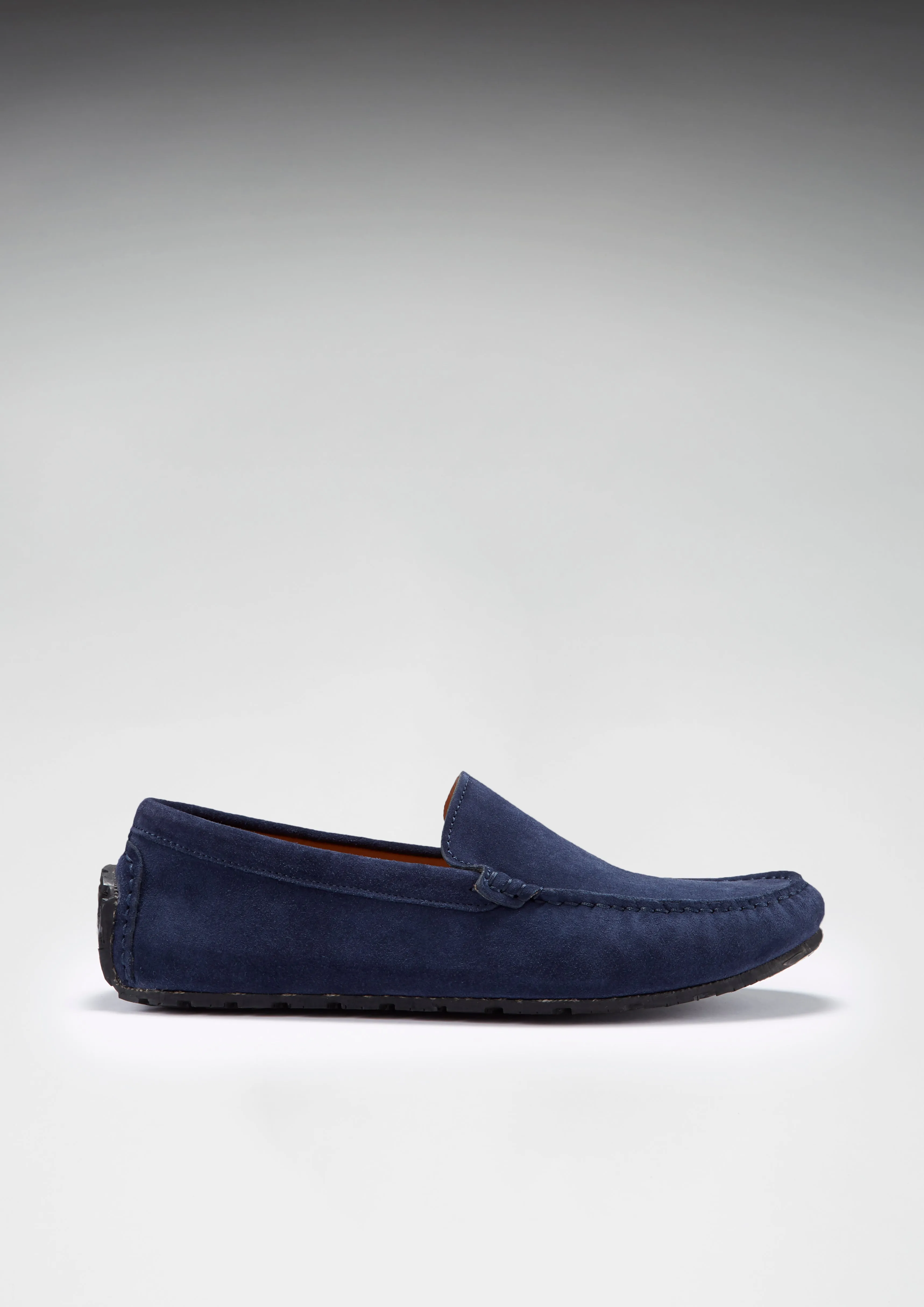 Steady Lane Classic Casual Shoes Tyre Sole Driving Loafers, navy blue suede