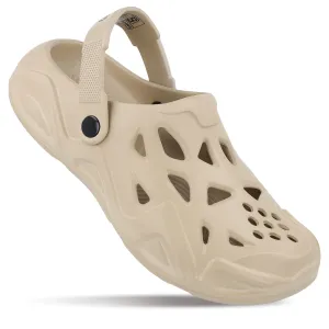 Walkaroo Men's Clogs  - WC8763 Khaki Comfortable Vacation Shoes