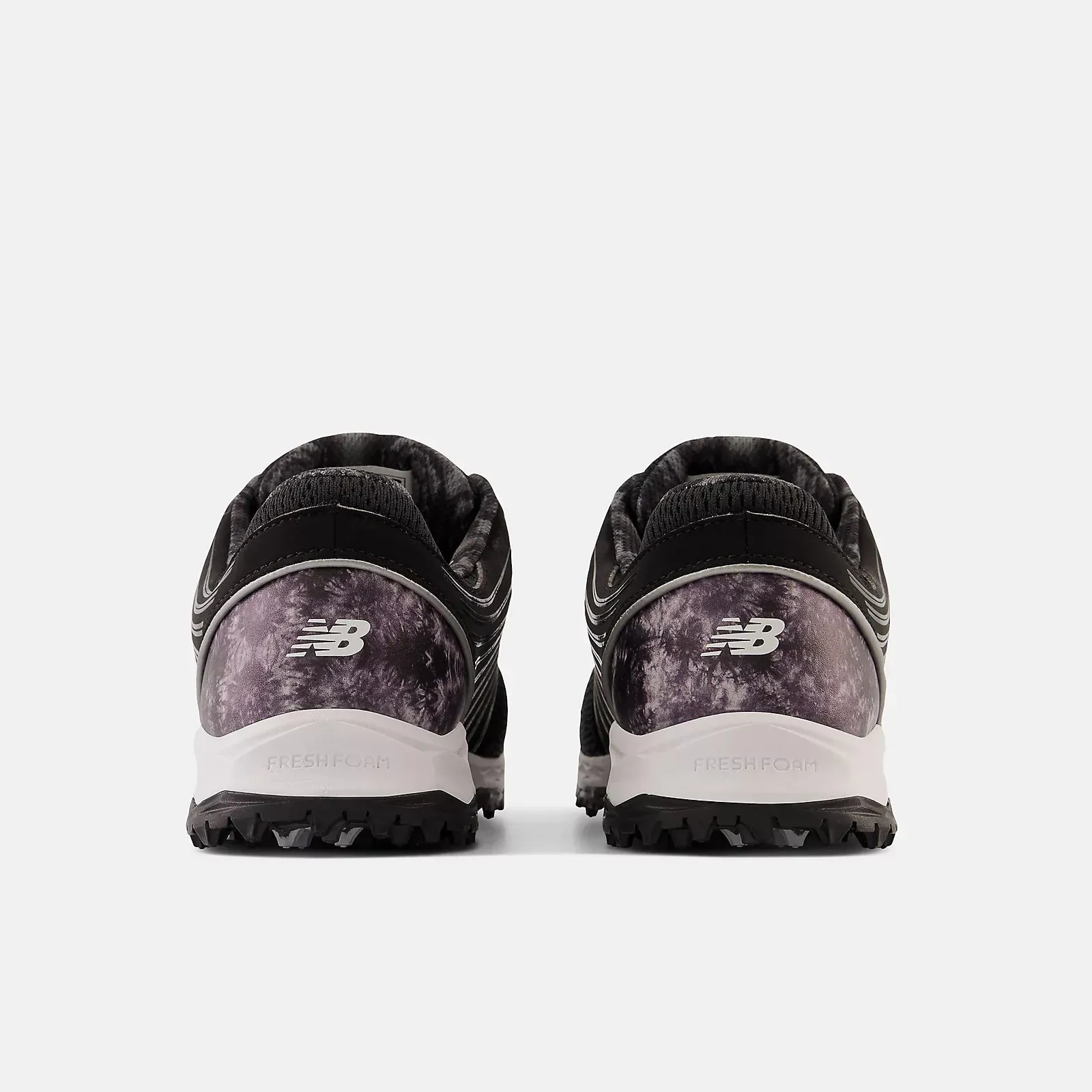 New Balance Womens Fresh Foam Breathe Golf Shoe - BLACK / MULTI Elastic laces Step Boost